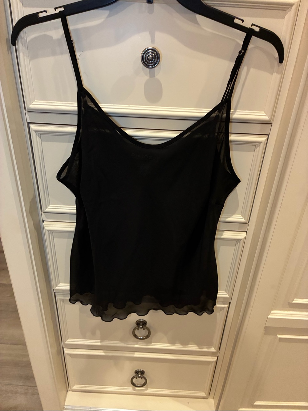 Dialogue Black Sheer Sleeveless Camisole